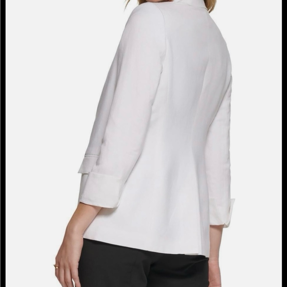 Calvin Klein Women's White Open-Front Blazer Jacket  (Size 10) NWT